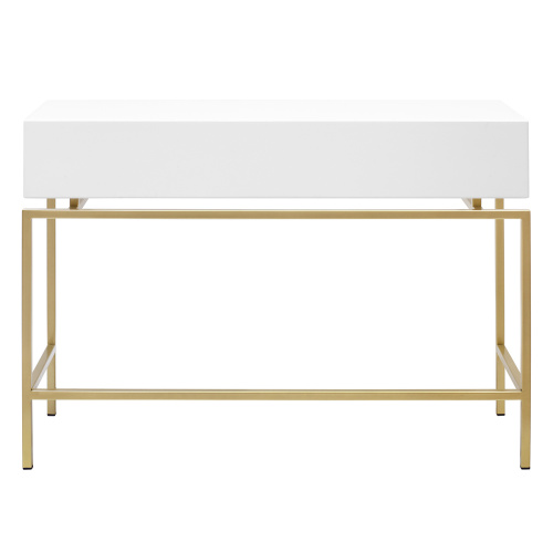 Консоль KARIN, золотая, МДФ SNOW WHITE, 110*40*80 фото 8