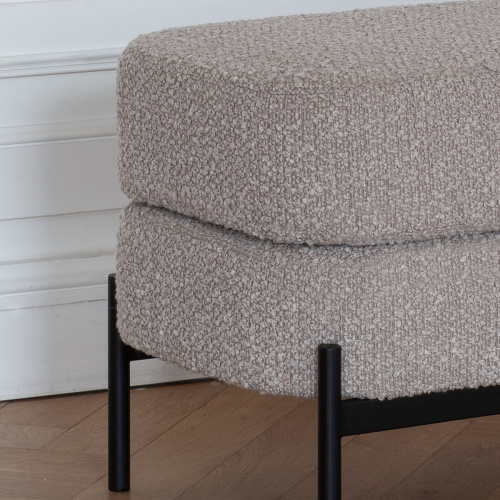 Банкетка MODENA, черная, BUKLE Grey, 110*40*43 фото 3