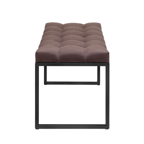 Банкетка ALBA MINI, черная, Kashtan, каретная стяжка, 85*40*45 фото 3