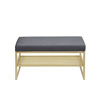 Банкетка RIMINI MINI, золотой, Mouse Grey, 85*40*45