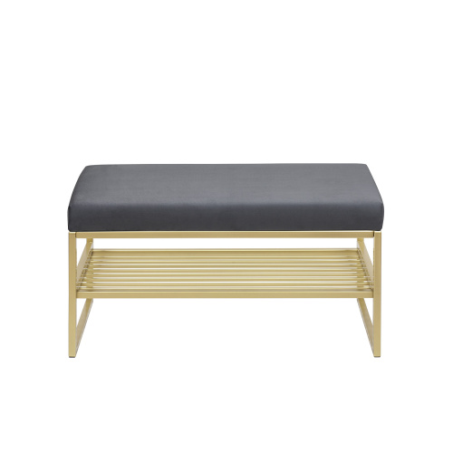 Банкетка RIMINI MINI, золотой, Mouse Grey, 85*40*45