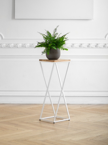 Столик для цветов Loft 80, белый