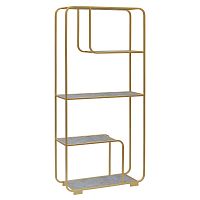 Стеллаж SIENA, золотой, ЛДСП Бетон светлый