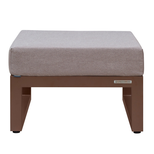 Пуф уличный CAPRI, алюминий коричневый, коричневая рогожка фото 10