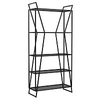 Стеллаж OSLO MINI, черный, тонированное стекло