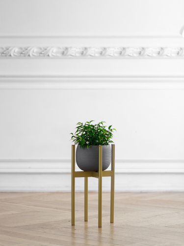 Подставка для цветов Oxalis 40, золотая фото 4