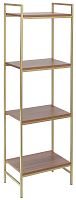 Стеллаж ALTO, золотой, ЛДСП Орех 450х300х1450