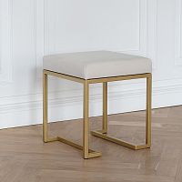 Пуф OMEGA, золотой, Слоновая кость