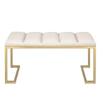 Банкетка OMEGA MINI, золотая, Ivory, Bulon 85*40*43,5