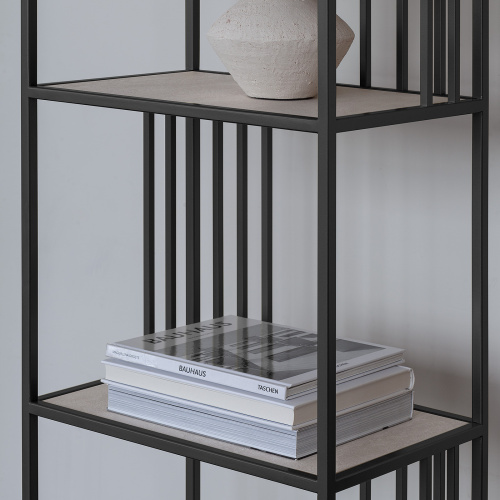 Стеллаж SOHO MINI, черный, керамика Ivory, 45*30*195 фото 4