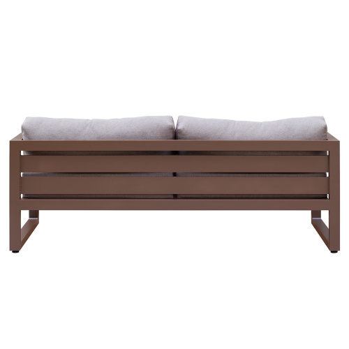 Диван уличный CAPRI, алюминий коричневый, коричневая рогожка фото 9