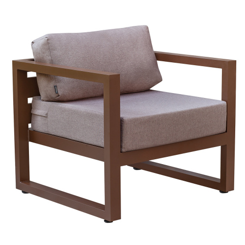 Набор садовой мебели CAPRI / 2 предмета: кресло, пуф / коричневый (S1B) фото 13