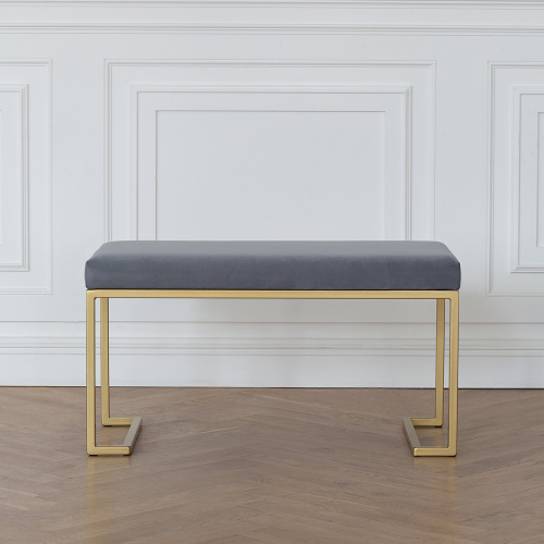 Банкетка OMEGA MINI, золотая, Light Blue, 85*40*45