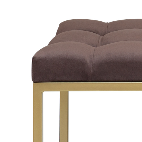 Банкетка ALBA, золотая, Kashtan, каретная стяжка, 110*40*45 фото 4