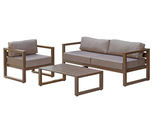 Набор садовой мебели CAPRI / 3 предмета: диван, кресло, столик / коричневый (S3) фото 28