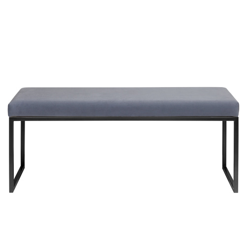 Банкетка ALBA, черная, Light Blue, 110*40*45 фото 5