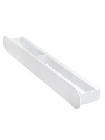 Полка настенная с полотенцедержателем OMEGA, 71 см, белая, левая