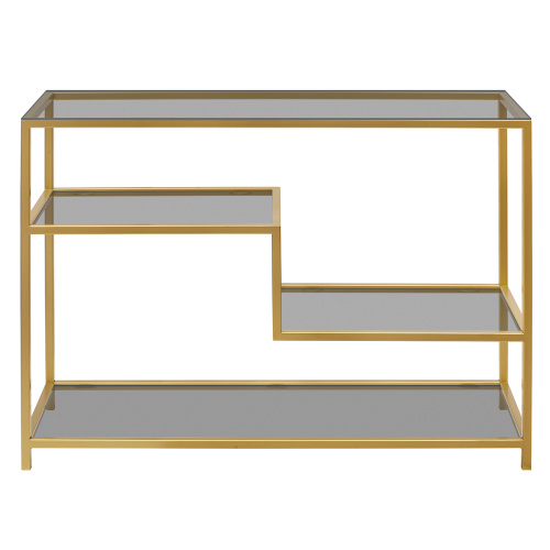 Консоль JAQLENE, золотая, тонированное стекло, 100*35*81 фото 7