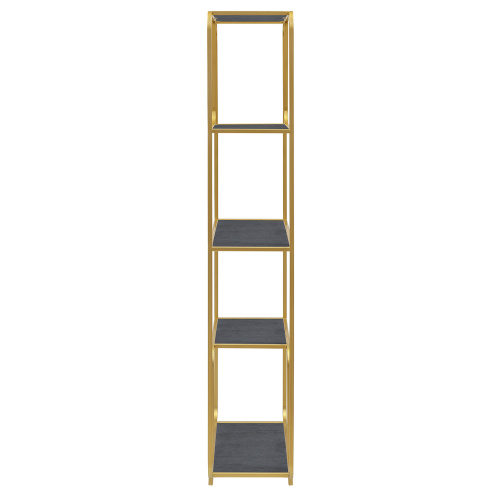 Стеллаж SIENA, золотой, керамика Antracite, 80*30*173 фото 3