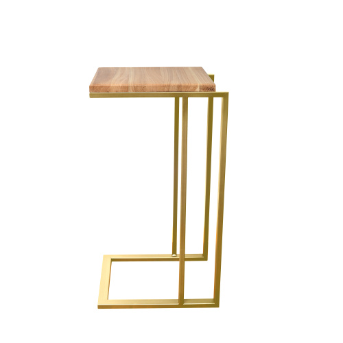 Столик кофейный приставной, золотой 330 фото 4