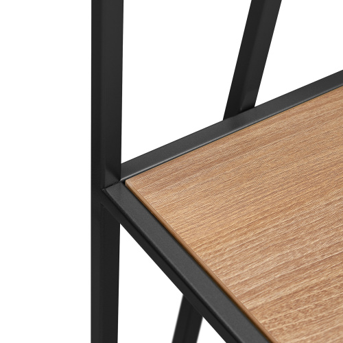 Стеллаж OSLO MINI, черный, ЛДСП Робиния, 80*33*171 фото 10