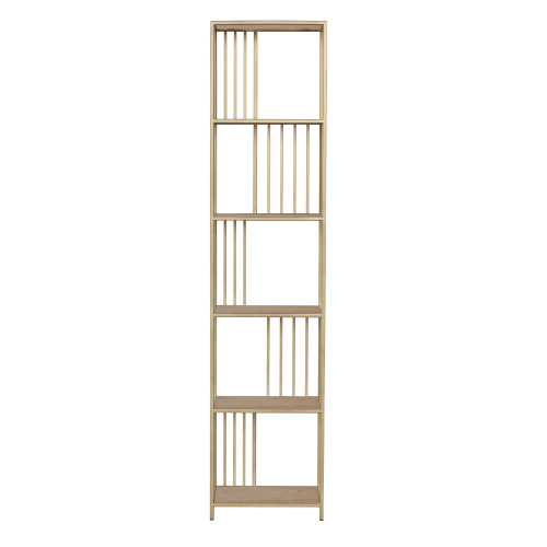 Стеллаж SOHO MINI, золотой, ЛДСП Дуб Каселла, 45*30*195 фото 10