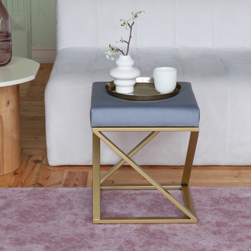 Пуф Chelsea, золотой, Light Blue фото 5