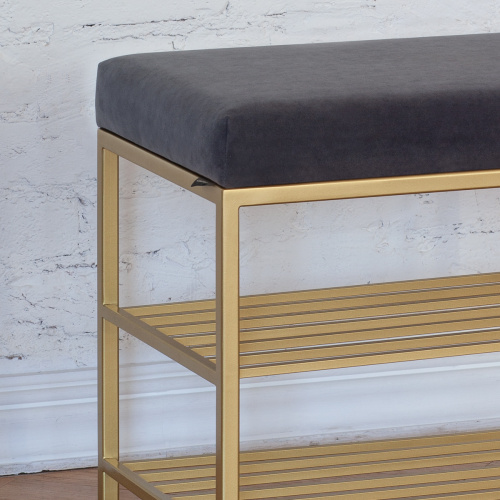 Обувница GARDA PLUS, золотая, Mouse Grey, 85*40*52 фото 3