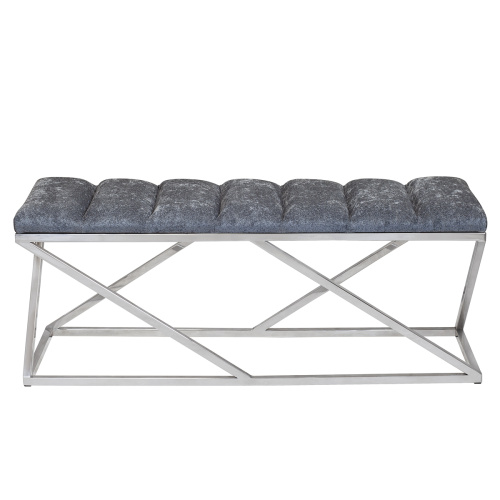 Банкетка ZUMA, н/ж сталь, Steel Grey, Bulon, 110*40*43,5 фото 4