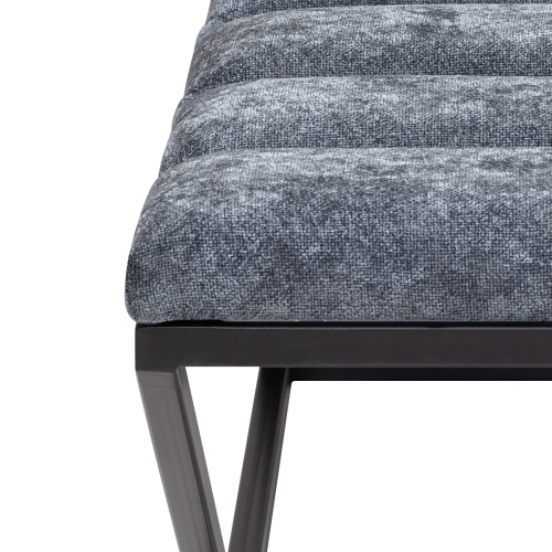 Банкетка ZUMA, черная, Steel Grey, Bulon, 110*40*43,5 фото 4