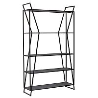 Стеллаж OSLO, черный, ЛДСП Бетон темный