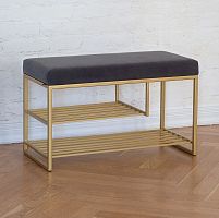 Обувница GARDA PLUS, золотая, Mouse Grey, 85*40*52