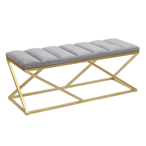 Банкетка ZUMA, золотая, Light Blue, Bulon, 110*40*43,5 фото 4