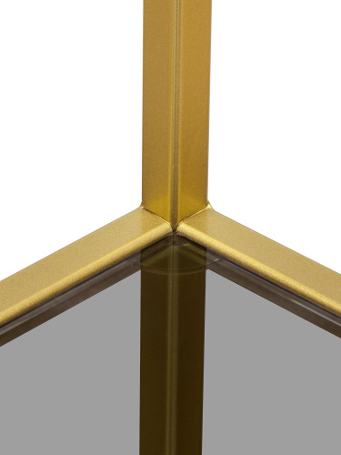 Стеллаж KARIN-800, золотой, тонированное стекло, 80*30*175 фото 8
