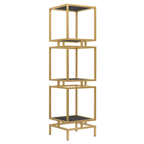 Стеллаж CUBIC-3, золотой, керамика Antracite