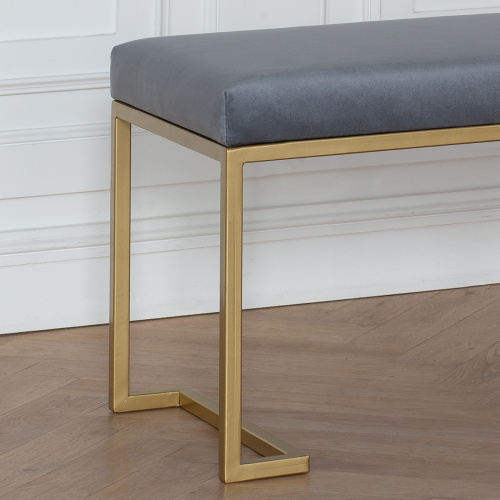 Банкетка OMEGA, золотая, Light Blue, 110*40*45 фото 3