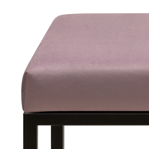 Банкетка ALBA SMART, черная, Dusty Pink, 65*35*45 фото 7