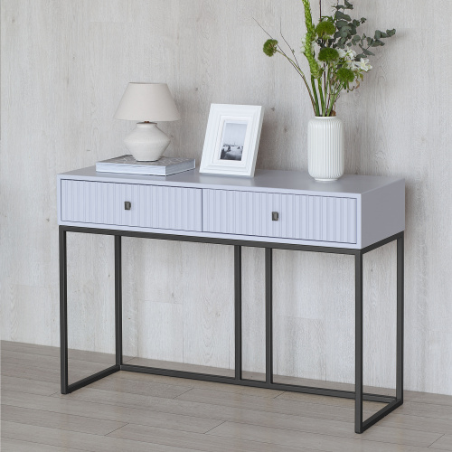 Консоль VERONA, черная, МДФ Pearl Grey, 112*40*78