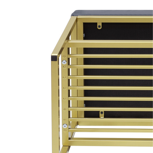 Банкетка RIMINI MINI, золотой, Light Blue, 85*40*45 фото 4