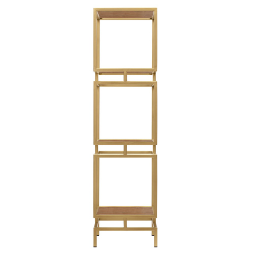 Стеллаж CUBIC-3, золотой, ЛДСП Робиния, 40*40*150,5 фото 2