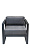 Кресло CAPRI уличное, серый алюминий, серый велюр