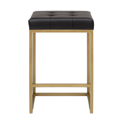 Стул полубарный SOHO, золотой, экокожа Black фото 5