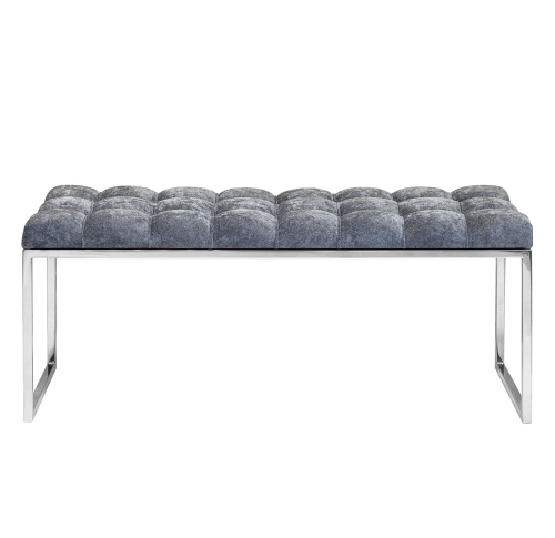 Банкетка ALBA, н/ж сталь, Steel Grey, каретная стяжка, 110*40*45 фото 4