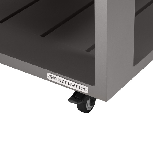 Стол уличный журнальный KORFU, каркас алюминий LAVA, 120*65*32 фото 9