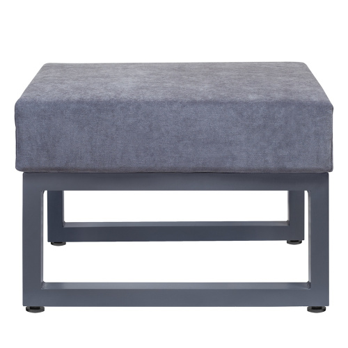 Пуф уличный CAPRI, алюминий серый, темно-серый велюр фото 7