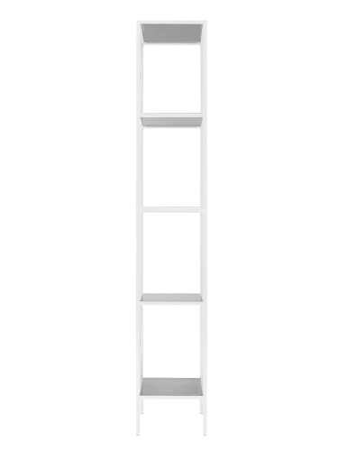 Стеллаж KARIN, белый, стекло, 55*30*175 фото 5