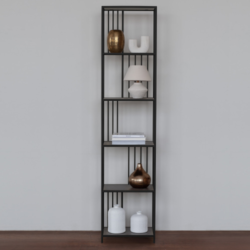 Стеллаж SOHO MINI, черный, ЛДСП Бетон темный фото 5