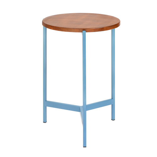 Столик кофейный ODRI, голубой/дуб, 43,5*43,5*60,5 фото 2