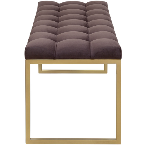 Банкетка ALBA, золотая, Kashtan, каретная стяжка, 110*40*45 фото 3