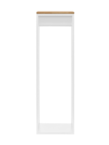 Дровница SOHO MAX, с полкой, белая, столешница дерево, 40*30*136 фото 6
